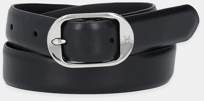 Kožený opasok Calvin Klein čierna farba, LV04K7014G