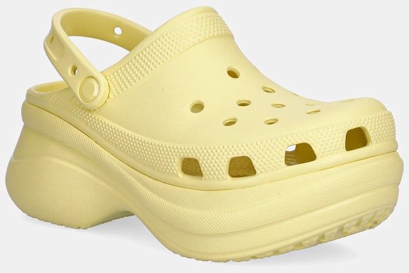 Šľapky Crocs Classic Bae Clog žltá farba, na platforme, 206302