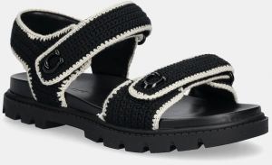 Sandále Coach Brynn Crochet Sandal čierna farba, CBO18