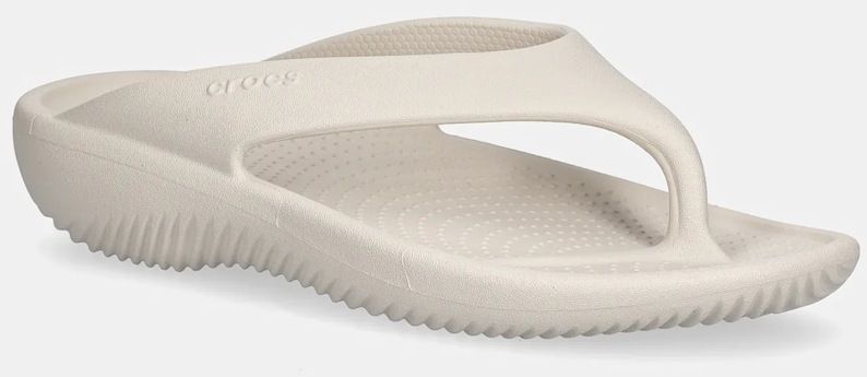Šľapky Crocs Mellow Recovery Flip béžová farba, na plochom podpätku, 211100