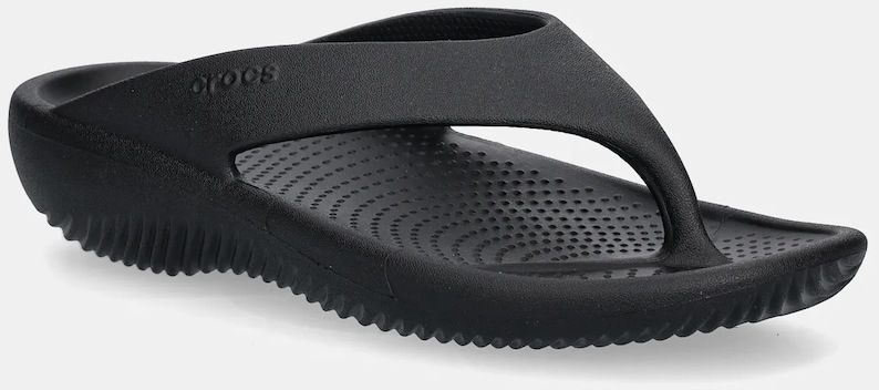 Šľapky Crocs Mellow Recovery Flip čierna farba, na plochom podpätku, 211100