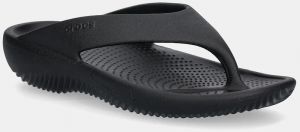 Šľapky Crocs Mellow Recovery Flip čierna farba, na plochom podpätku, 211100