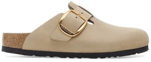 Kožené šľapky Birkenstock Boston Big Buckle béžová farba, 1030425