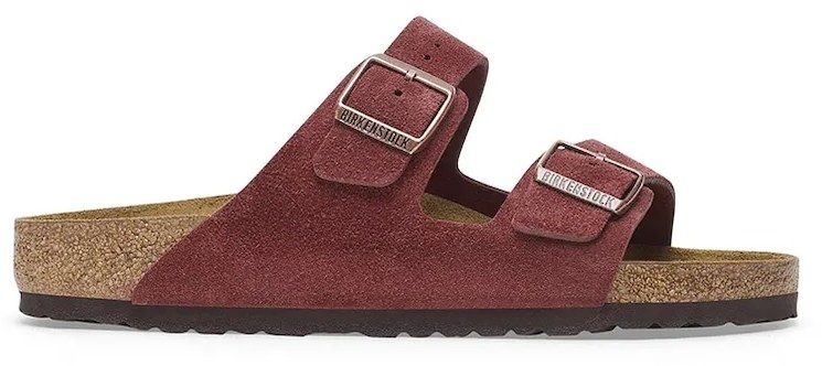 Semišové šľapky Birkenstock Arizona červená farba, 1028353