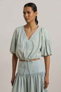 Bavlnená blúzka Lauren Ralph Lauren jednofarebná, 200971260