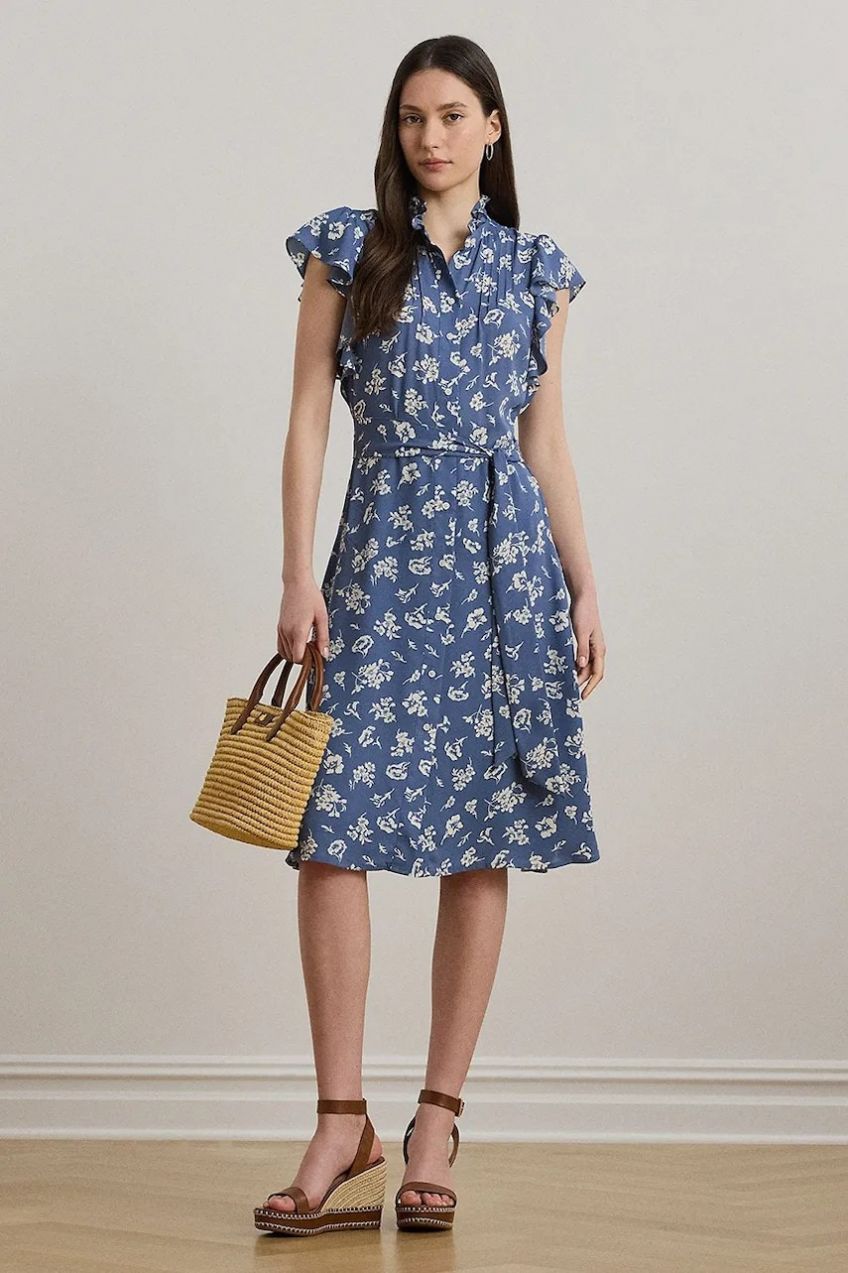 Šaty Lauren Ralph Lauren midi, rovný strih, 200970726