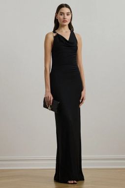 Šaty Lauren Ralph Lauren čierna farba, maxi, priliehavé, 253971057