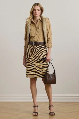 Sukňa Lauren Ralph Lauren biela farba, midi, puzdrová, 200978712