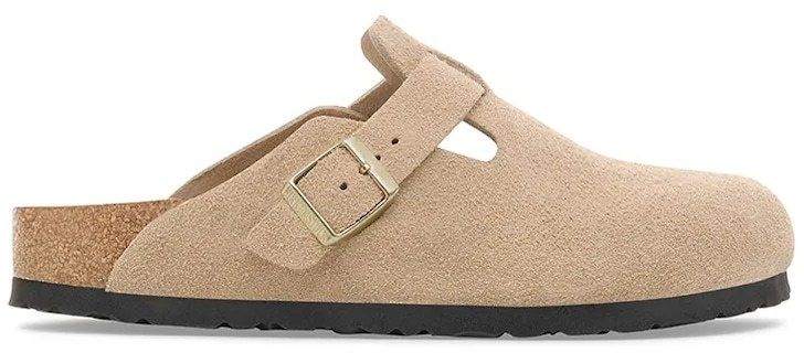 Semišové šľapky Birkenstock Boston béžová farba, 1030883