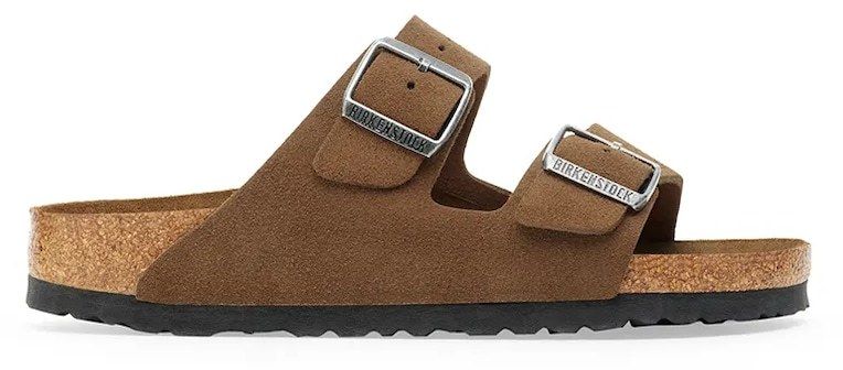 Semišové šľapky Birkenstock Arizona hnedá farba, 1030865