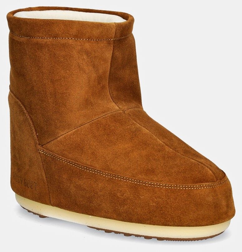 Semišové snehule Moon Boot Icon Low Nolace Suede hnedá farba, 80D1409400-M008