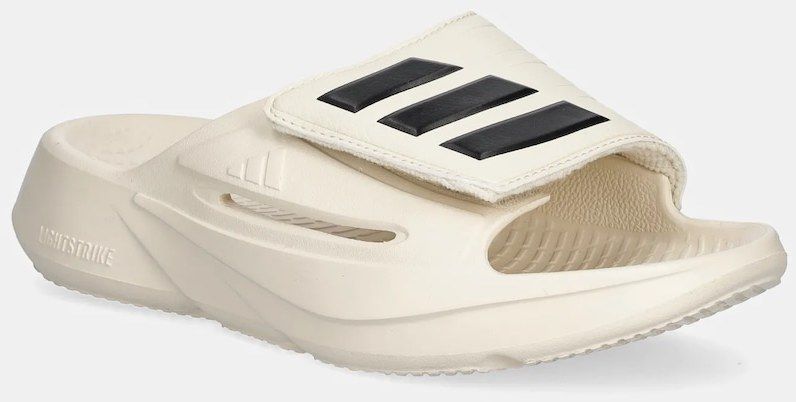 Šľapky adidas Lightblaze Slide béžová farba, na platforme, JS3586