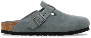 Semišové šľapky Birkenstock Boston šedá farba, 1030874