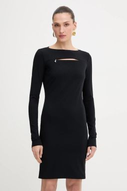 Šaty Patrizia Pepe čierna farba, mini, priliehavé, 8A1496 J129