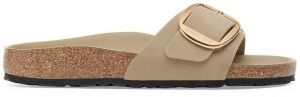 Kožené šľapky Birkenstock Madrid Big Buckle béžová farba, 1030467