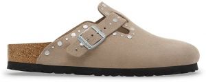 Semišové šľapky Birkenstock Boston Rivet béžová farba, 1030418