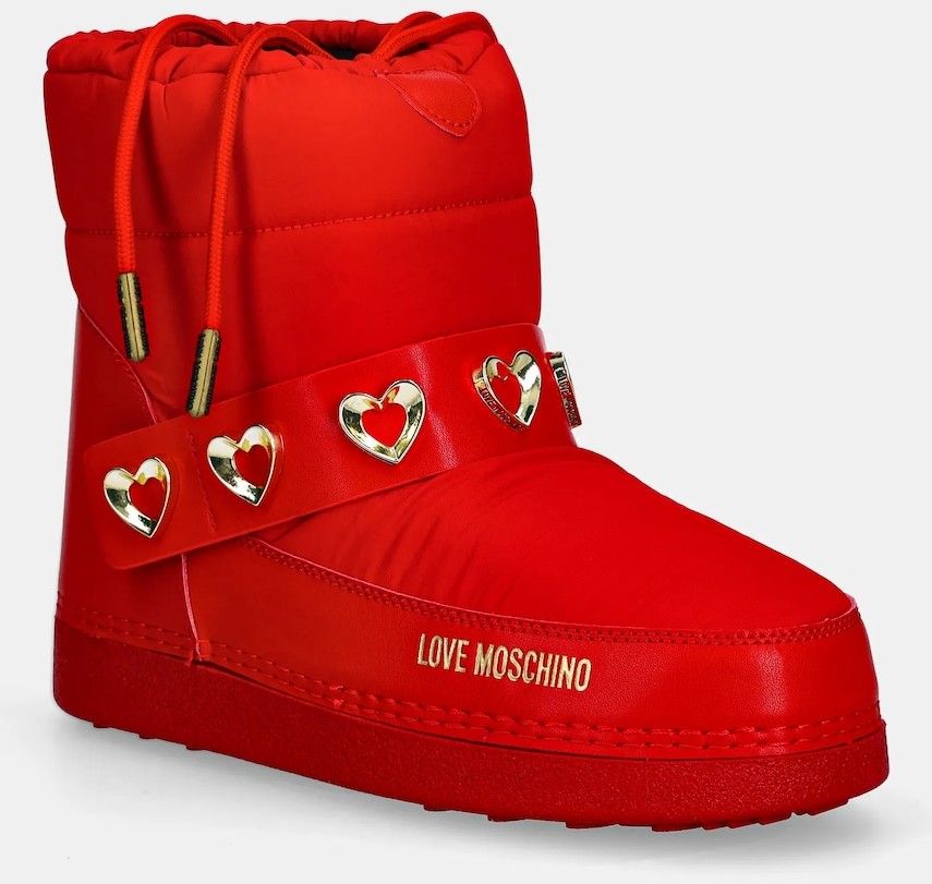 Snehule Love Moschino červená farba, JA24182G1NISD50A