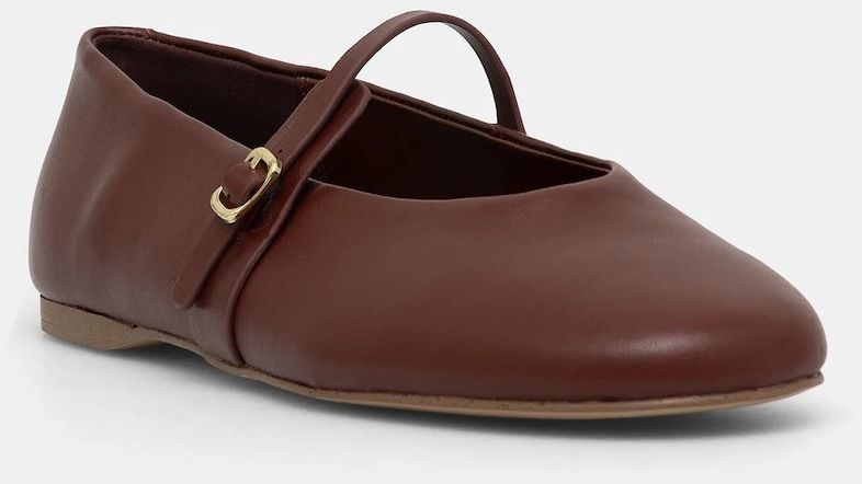 Kožené balerínky Steve Madden Rejoice červená farba, 11003565
