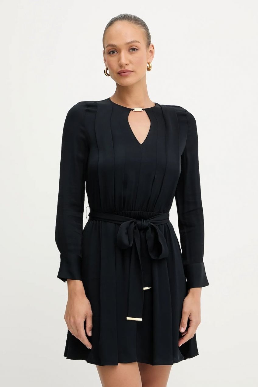 Šaty Marciano Guess ANITA čierna farba, mini, áčkový strih, 5YGK33 7356A