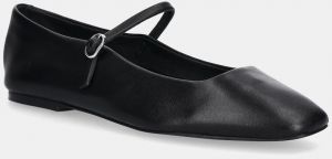 Kožené balerínky Steve Madden Maple čierna farba, 11003872