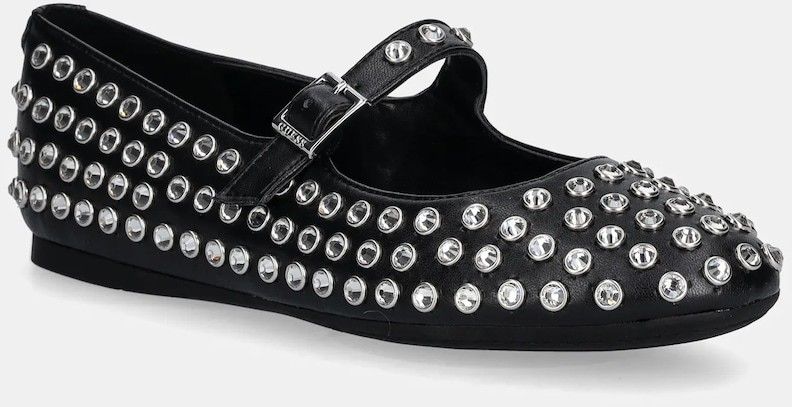 Baleríny Guess KALIDAL čierna farba, FLTKDL ELE02