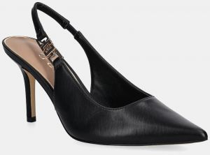 Kožené lodičky Guess NASSHA4 čierna farba, FLTNS4 LEA05