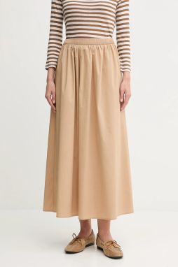 Sukňa OUI béžová farba, maxi, áčkový strih, 93841