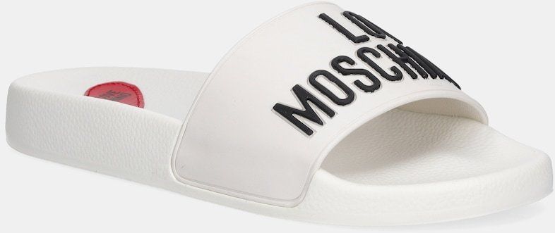 Šľapky Love Moschino biela farba