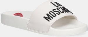Šľapky Love Moschino biela farba