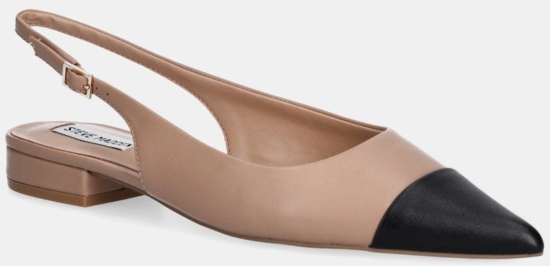 Kožené balerínky Steve Madden Rowyn hnedá farba, s otvorenou pätou, 11003900