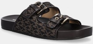Šľapky MICHAEL Michael Kors Byers hnedá farba, 40T5BYFS1D.200