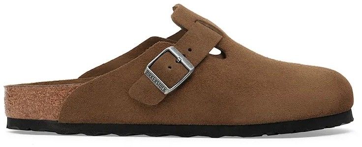 Semišové šľapky Birkenstock Boston hnedá farba, 1030861