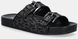 Šľapky MICHAEL Michael Kors Byers čierna farba, 40T5BYFS1D.001