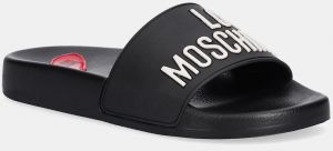 Šľapky Love Moschino čierna farba