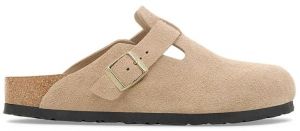 Semišové šľapky Birkenstock Boston béžová farba, 1030855