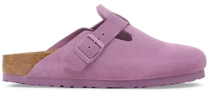 Semišové šľapky Birkenstock Boston ružová farba, 1030681