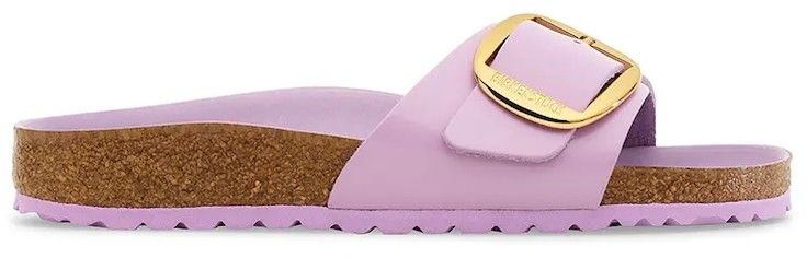 Kožené šľapky Birkenstock Madrid Big Buckle fialová farba, 1030296
