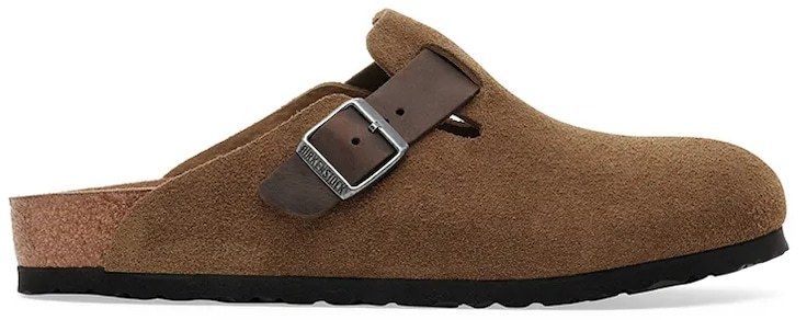 Semišové šľapky Birkenstock Boston hnedá farba, 1030667