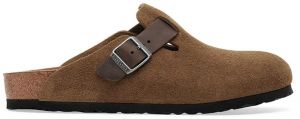 Semišové šľapky Birkenstock Boston hnedá farba, 1030667