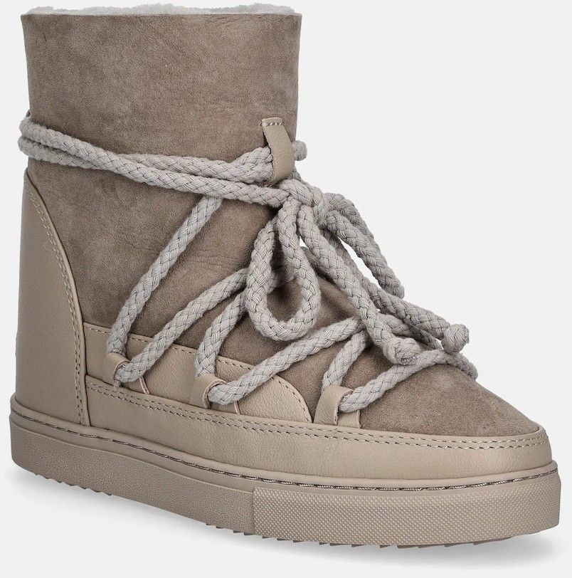Semišové snehule Inuikii Classic Wedge šedá farba, 1001.004.0042.030