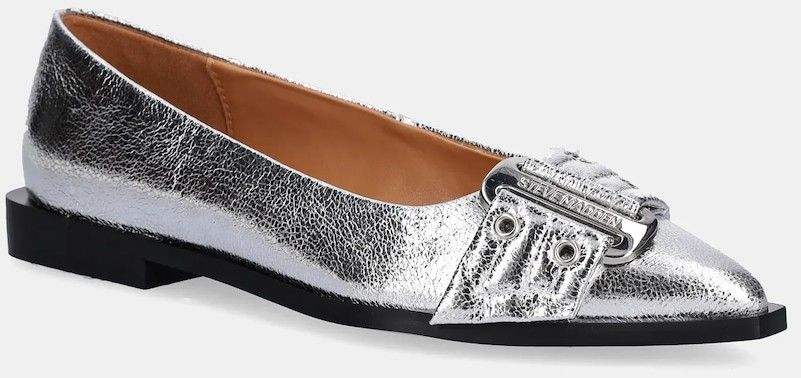 Baleríny Steve Madden Grail strieborná farba, 11003430