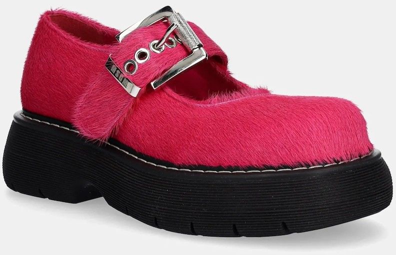 Semišové baleríny MSGM ružová farba, 3941MDS858 995