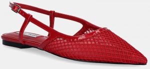 Baleríny Steve Madden Slingshot-M červená farba, s otvorenou pätou, 11003838