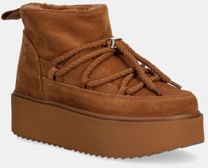 Semišové snehule Inuikii Classic Low Platform žltá farba, 1001.006.0012.660