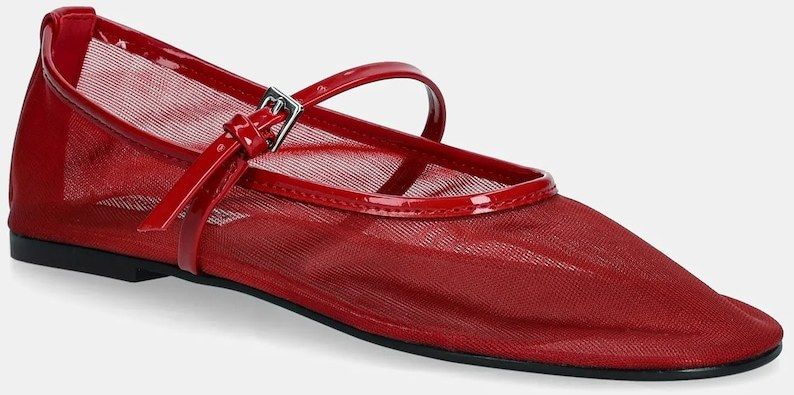 Baleríny Steve Madden Mash červená farba, 11003765