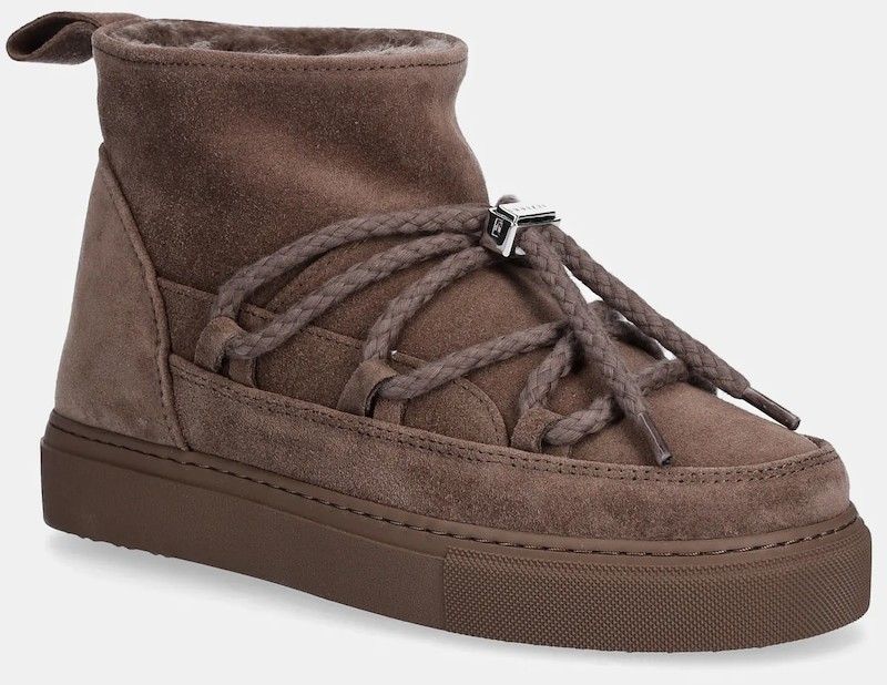 Semišové snehule Inuikii Classic Low hnedá farba, 1001.001.0092.163