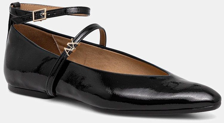 Baleríny Armani Exchange čierna farba, XW001648 AF17478 UC001