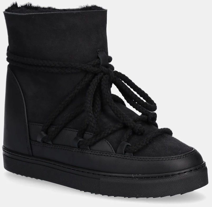 Kožené snehule Inuikii Classic Wedge čierna farba, 1001.004.0042.000