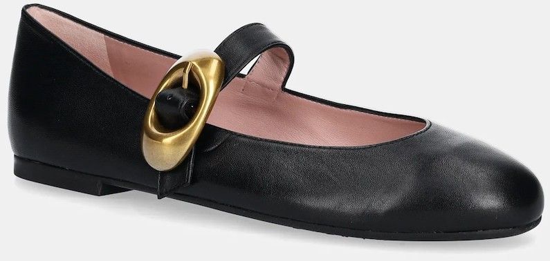 Kožené balerínky Pretty Ballerinas Nicole čierna farba, 52563_001