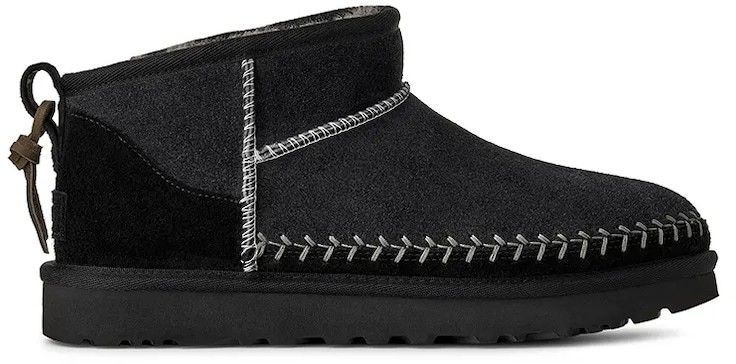 Snehule UGG Classic Ultra Mini Biarritz čierna farba, 1171538.BLK